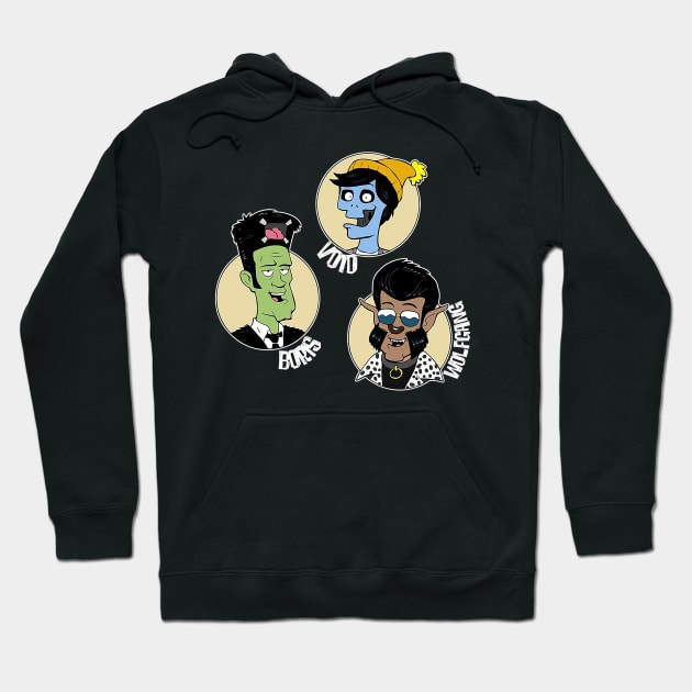 Ghouligans Cartoon Characters Hoodie by sickboywolfgang